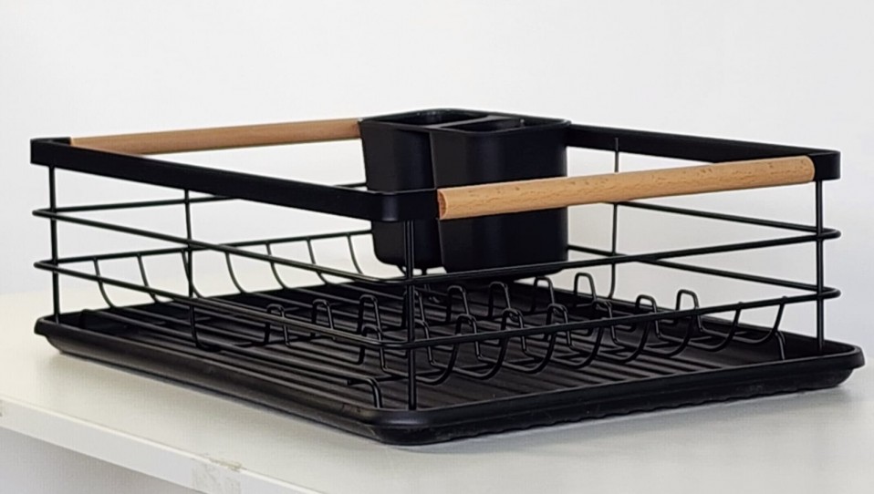 Escurridor de Acero y Manijas de Bambu